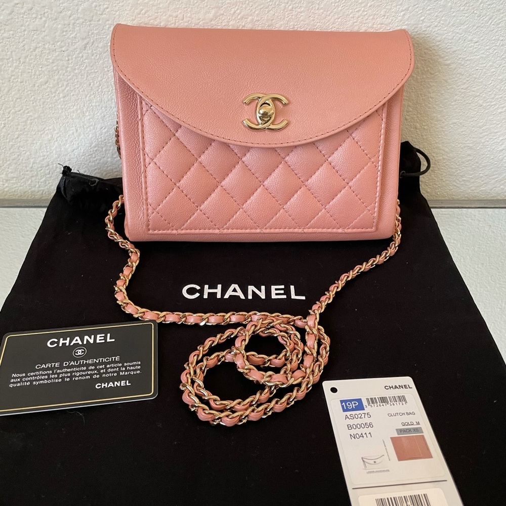 Chanel Pink Iridescent Calfskin smart  crossbody - Picture 5 of 16